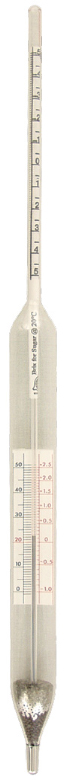 Hydrometer - Brix (0 - 12) With Correction Scale